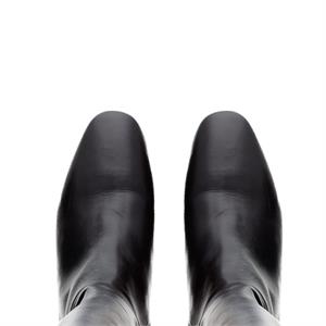 Carl Scarpa Phantom Black Leather Knee High Boots